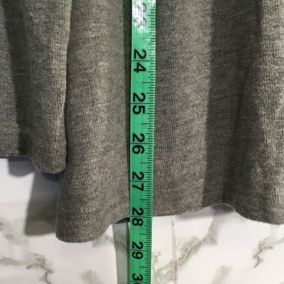 CUPCAKES & CASHMERE GRAY OPEN FRONT TIE WAIST LONG SLEEVE CARDIGAN L MINIMALIST - Picture 6 of 8